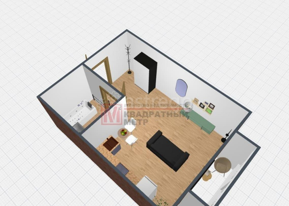 Студия, 38.3 м2, 3/4 эт. Старый Оскол - изображение 7