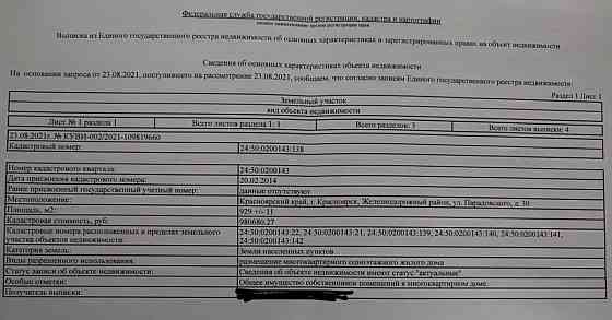 Земельный участок, 9.29 сотки Красноярск