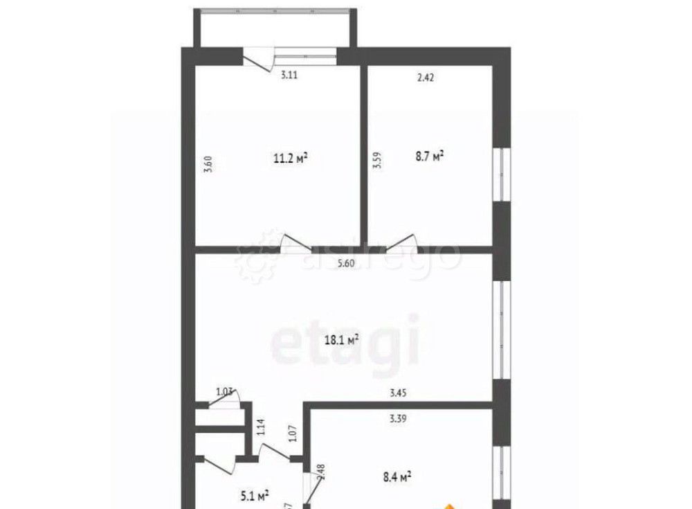 4-комн. квартира, 61.9 м2, 4/5 эт. Котлас - изображение 7