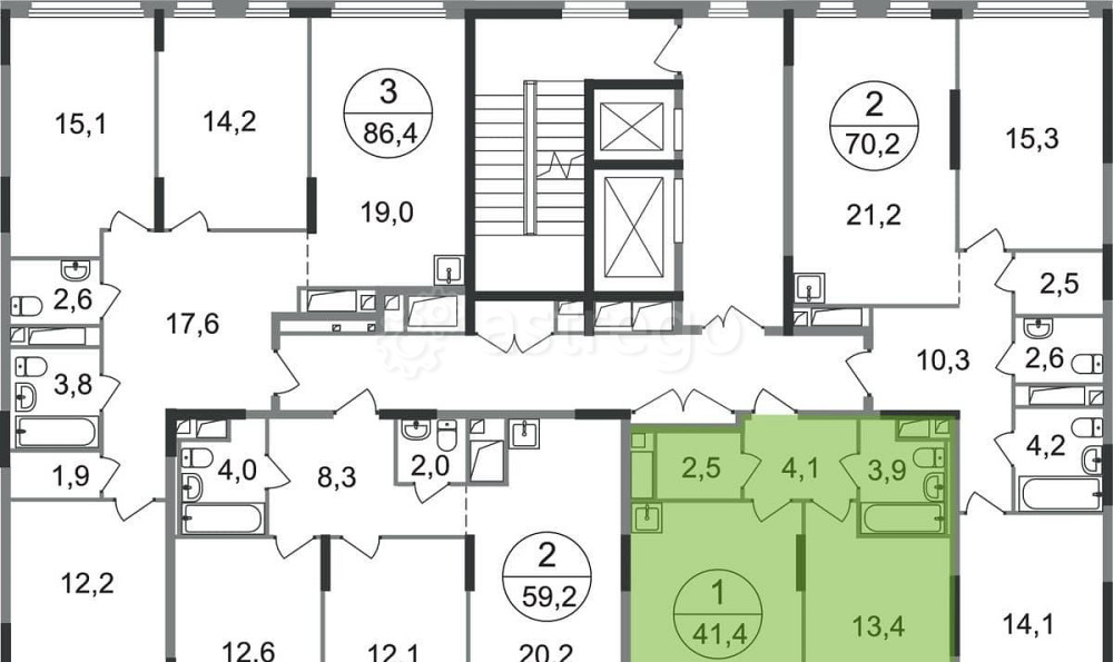1-комн. квартира, 41 м2, 10/17 эт. Москва - изображение 10