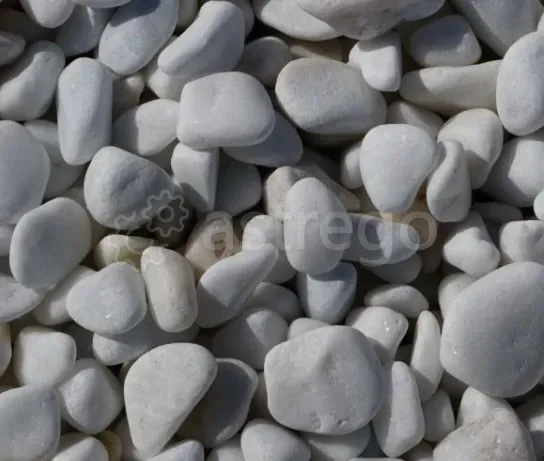 Галька Мраморная белая Галтованная фр. 20-40 мм в мешках по 20 кг Новосибирск - изображение 1