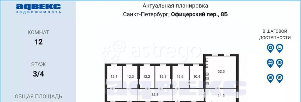6-комн. квартира, 234.7 м2, 3/4 эт. Санкт-Петербург - изображение 1