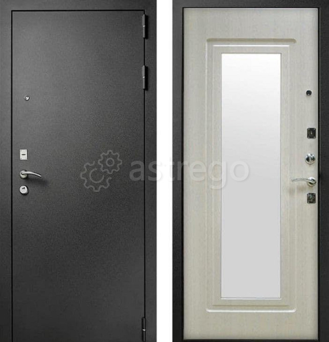 Дверь металлическая Царское зеркало муар Белый ясень 2050*960 Правое открывание vrd-30011 Verda Москва - изображение 1