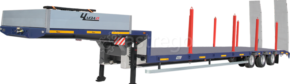 Полуприцеп-тяжеловоз ЧМЗАП 99064-100-01 трал, 39,5 т., мех. трапы, коники Краснодар - изображение 1