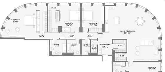 4-комн. квартира, 265.8 м2, 18/20 эт. Москва