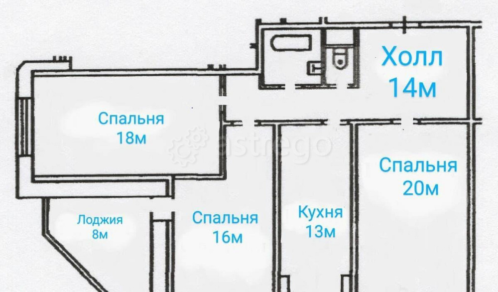 3-комн. квартира, 83.3 м2, 20/25 эт. Москва - изображение 4