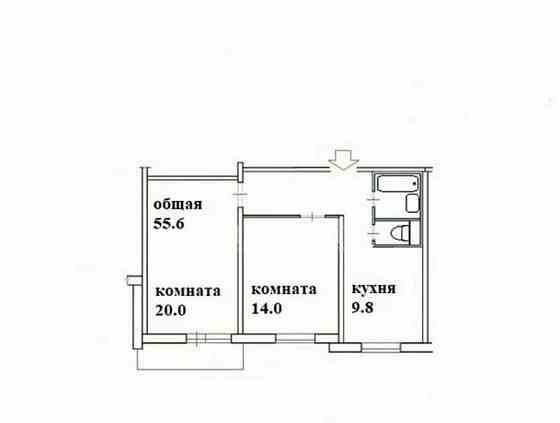 2-комн. квартира, 55.6 м2, 5/9 эт. Москва