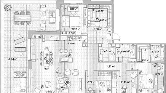 4-комн. квартира, 161.34 м2, 6/6 эт. Москва
