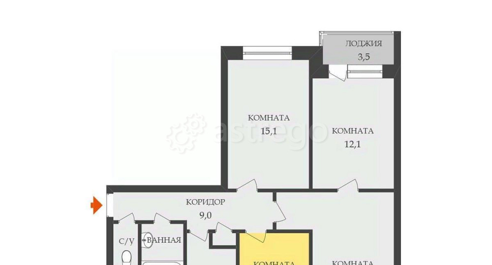 Комната, 10 м2, 5/9 эт. Санкт-Петербург - изображение 3
