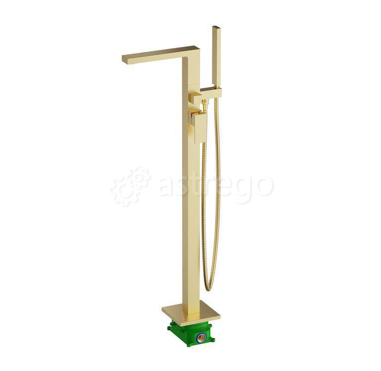 Смеситель напольный для ванны с душем Timo Selene 2210/17Y-CR золото матовое 2210-17Y-CR Москва - изображение 1