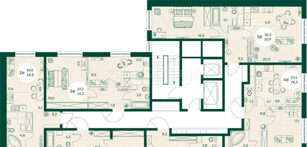 4-комн. квартира, 78.3 м, 9/17 эт. Яблоновский - изображение 3