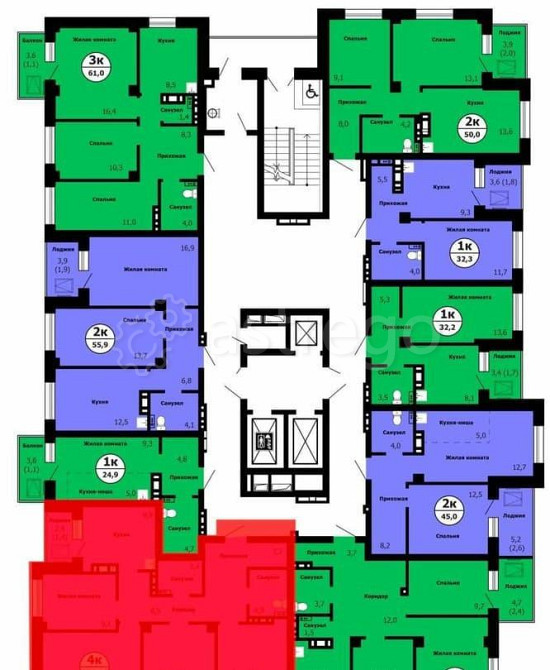 4-комн. квартира, 94.4 м2, 21/26 эт. Красноярск - изображение 10