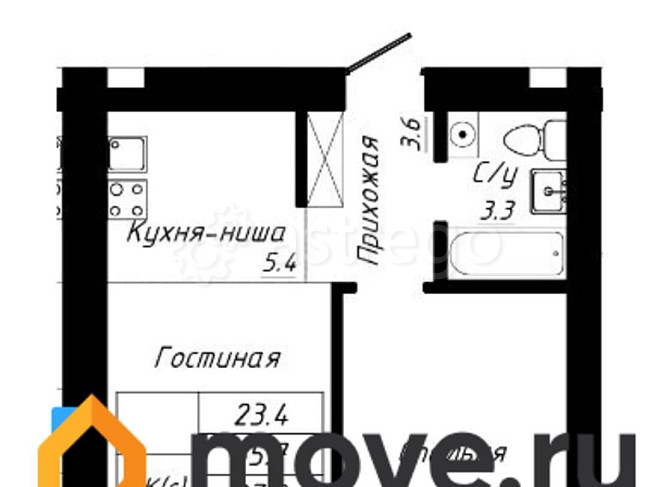 1-комн. квартира, 37.8 м2, 4/10 эт. Барнаул - изображение 6