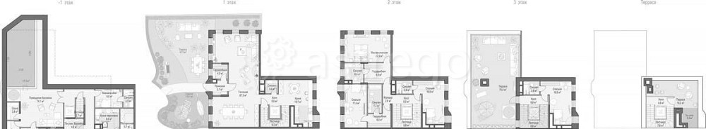 6-комн. квартира, 431.3 м2, 1/3 эт. Москва - изображение 1