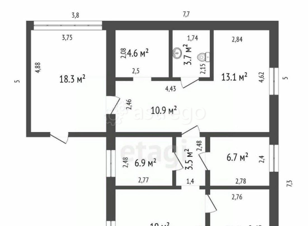 Дом, 80.3 м2, 15.5 сотки, 1 эт. Емельяново - изображение 2