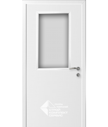 Дверь противопожарная пластиковая KAPELLI classic, гладкая остекленная Москва