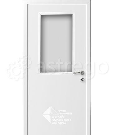 Дверь противопожарная пластиковая KAPELLI classic, гладкая остекленная Москва - изображение 1