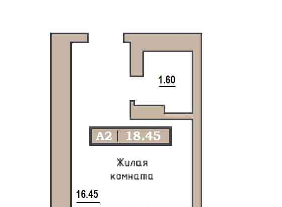 Студия, 18.45 м2, 8/9 эт. Красноярск