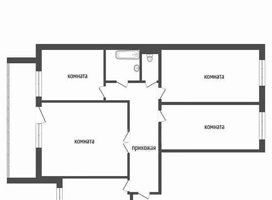 4-комн. квартира, 75.9 м2, 4/9 эт. Красноярск