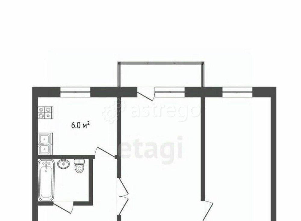 2-комн. квартира, 42.8 м2, 4/5 эт. Воскресенск - изображение 2