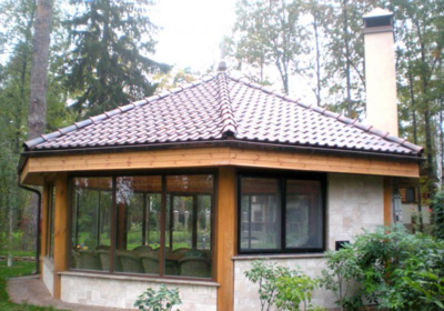 Беседка с окнами, остекленные беседки Челябинск