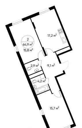 2-комн. квартира, 64 м2, 14/17 эт. Москва