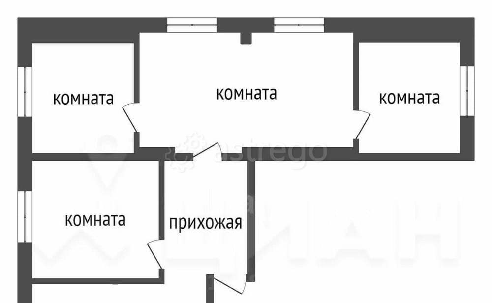 4-комн. квартира, 64.8 м2, 1/5 эт. Дудинка - изображение 1