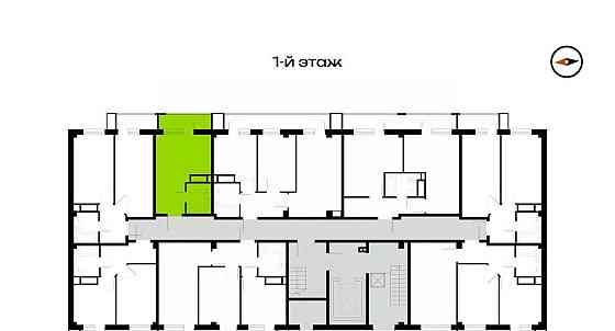 Студия, 21.07 м, 1/8 эт. Яблоновский