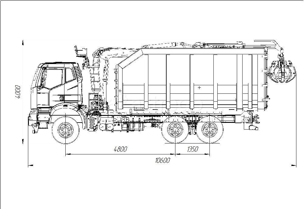 Ломовоз КАМАЗ 65115 шасси FAW 3250 6х4 двигатель CA6DL2-37E5 2023 г Санкт-Петербург - изображение 1
