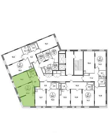 1-комн. квартира, 45 м2, 10/17 эт. Москва