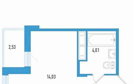 Студия, 22.02 м2, 8/12 эт. Санкт-Петербург