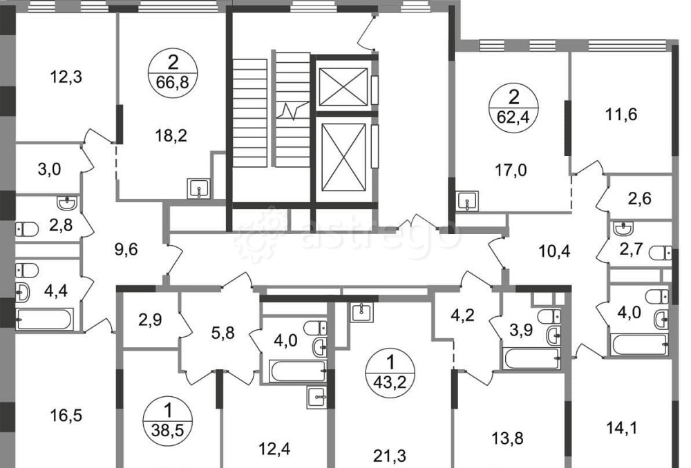 1-комн. квартира, 43 м2, 6/17 эт. Москва - изображение 9
