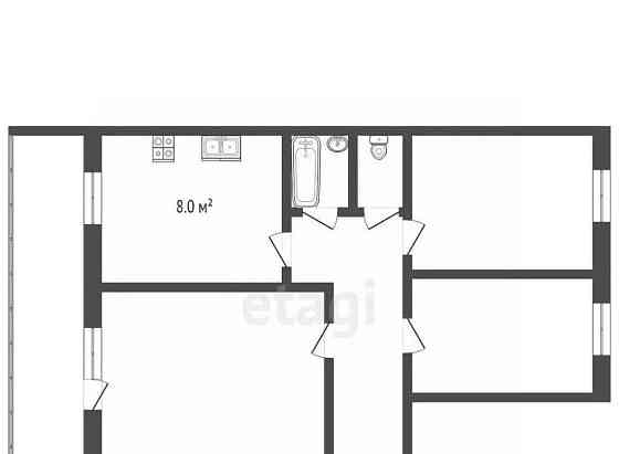 3-комн. квартира, 54 м2, 5/5 эт. Котлас