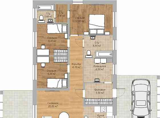 Коттедж, 105 м2, 5 соток, 1 эт. Домодедово