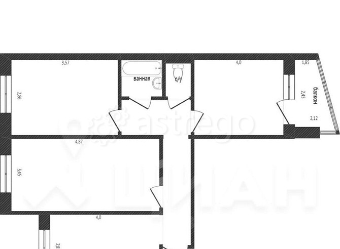 3-комн. квартира, 66 м2, 6/9 эт. Бийск - изображение 7