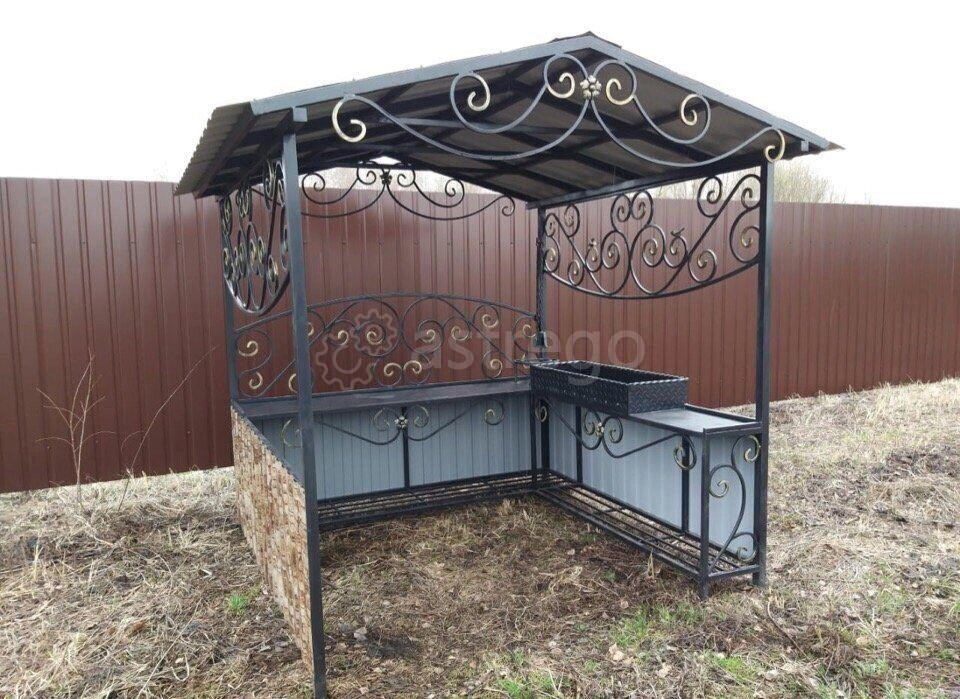 Мангал беседка с металлической крышей Мангалы, барбекю Амарант Раменское - изображение 1