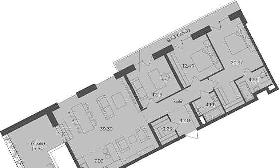4-комн. квартира, 123.26 м2, 15/16 эт. Москва