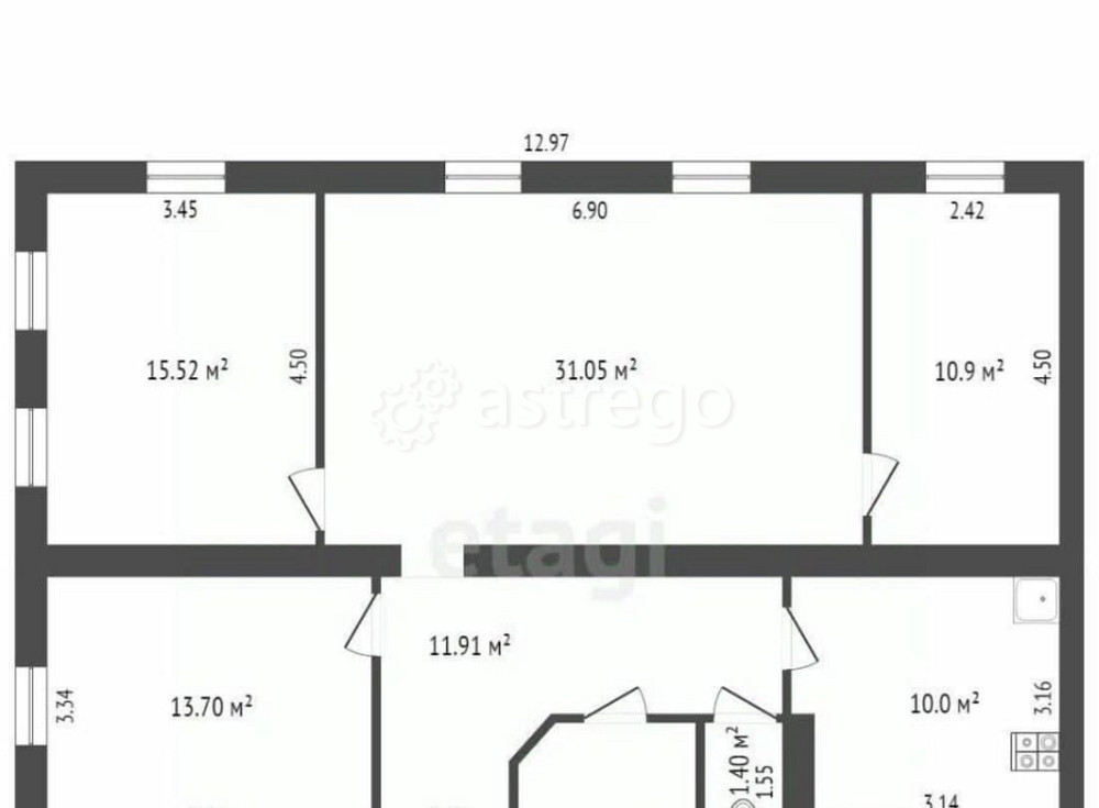 4-комн. квартира, 103.4 м2, 2/4 эт. Уфа - изображение 1