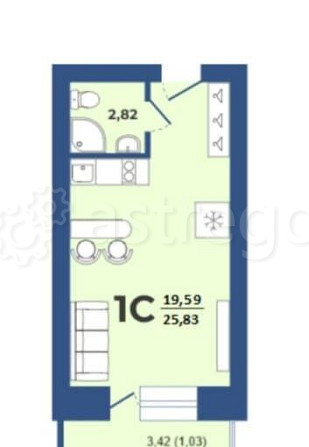 Студия, 26 м2, 4/9 эт. Барнаул - изображение 8