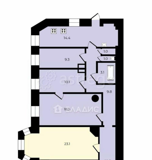 Комната, 23.1 м2, 2/6 эт. Санкт-Петербург - изображение 4