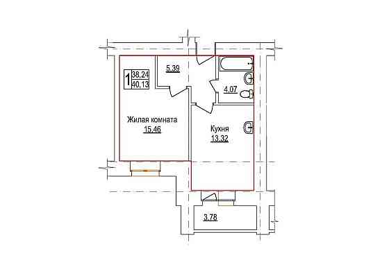 1-комн. квартира, 40 м2, 11/14 эт. Благовещенск