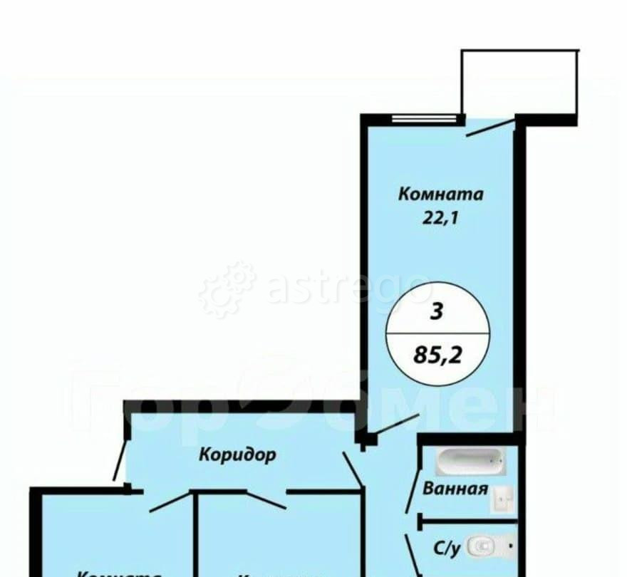 Комната, 33 м2, 8/8 эт. Москва - изображение 1