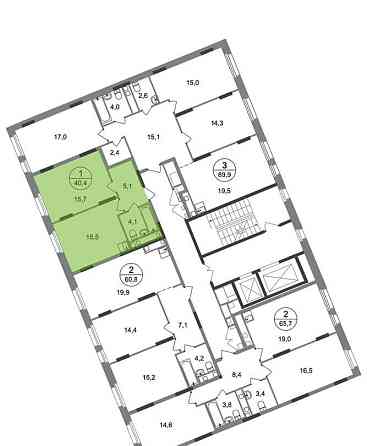 1-комн. квартира, 40 м2, 10/17 эт. Москва