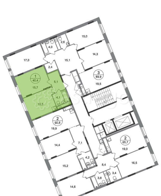 1-комн. квартира, 40 м2, 10/17 эт. Москва - изображение 4