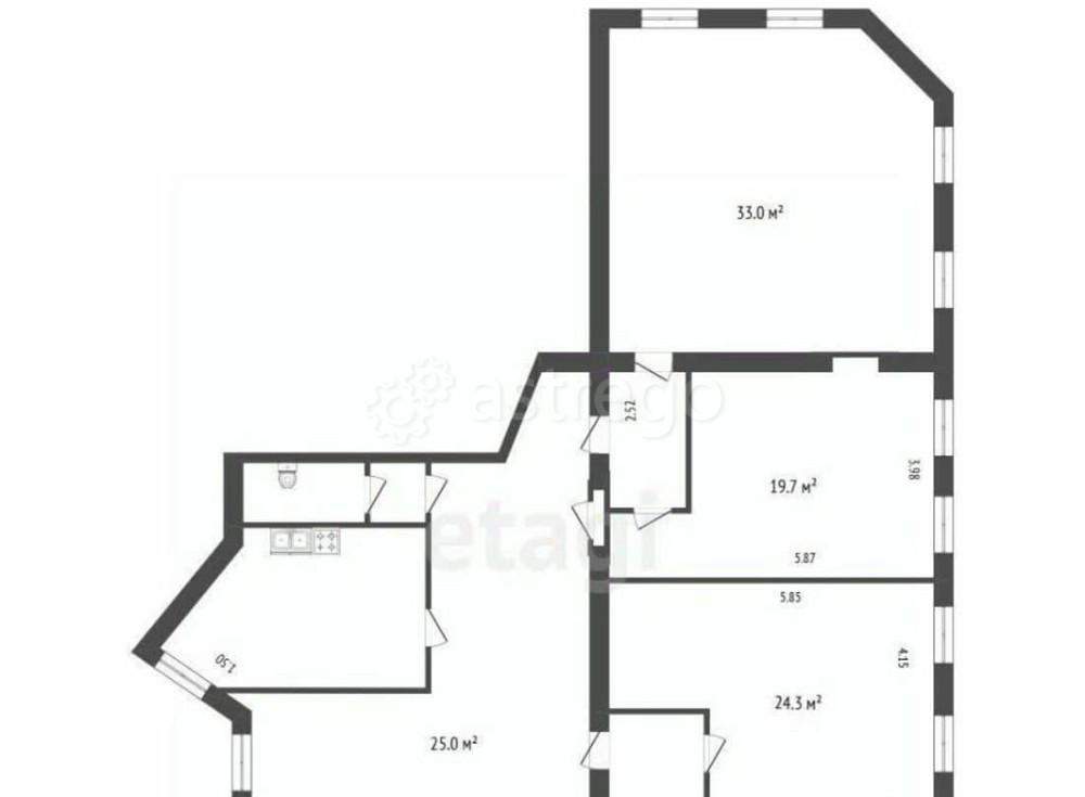 4-комн. квартира, 141.3 м2, 2/5 эт. Санкт-Петербург - изображение 7