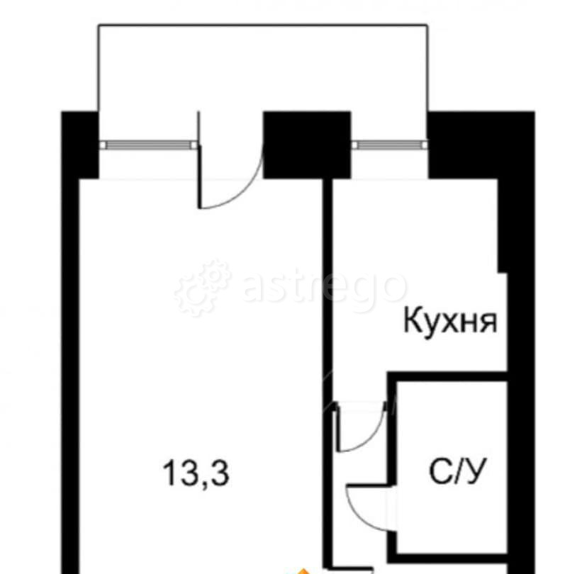 1-комн. квартира, 32 м2, 3/5 эт. Москва - изображение 7