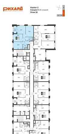 3-комн. квартира, 74.7 м2, 16/26 эт. Москва