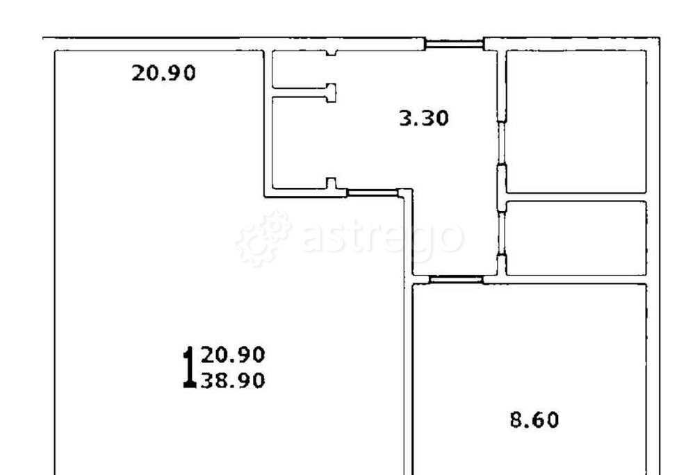 1-комн. квартира, 40 м2, 1/12 эт. Москва - изображение 3