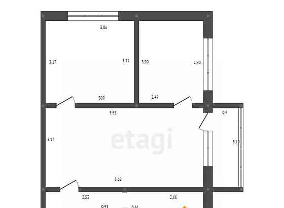 3-комн. квартира, 51.4 м2, 3/5 эт. Белогорск