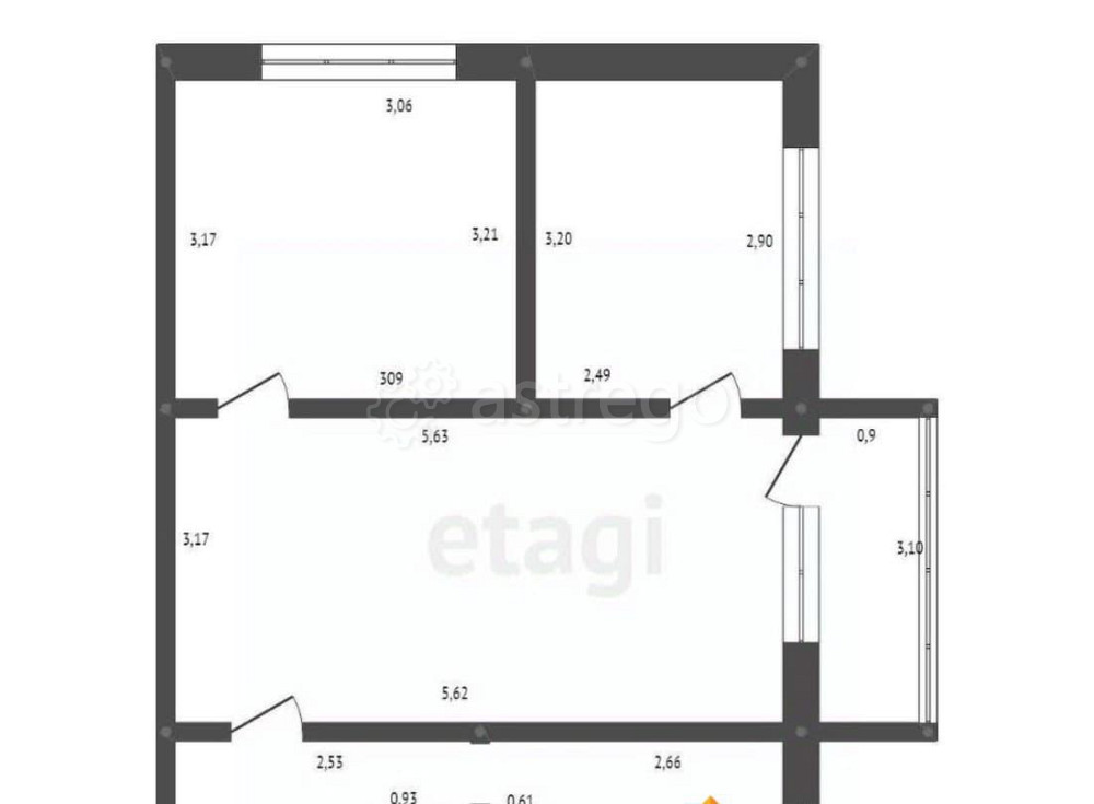 3-комн. квартира, 51.4 м2, 3/5 эт. Белогорск - изображение 6